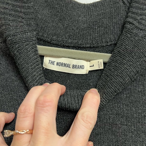 The Normal Brand Charcoal Long Sleeve Dress - Picture 3 of 7